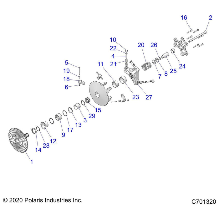 Assembly-Clutch,Oneway,50Mm,30Rlrv by Polaris