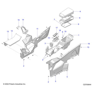 Assembly-Console,Center,Cover by Polaris 2637757 OEM Hardware P2637757 Off Road Express