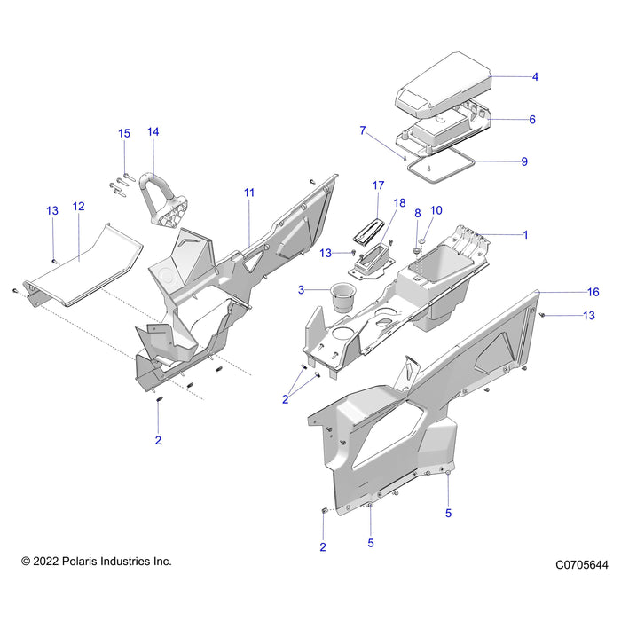 Assembly-Console,Center,Cover by Polaris