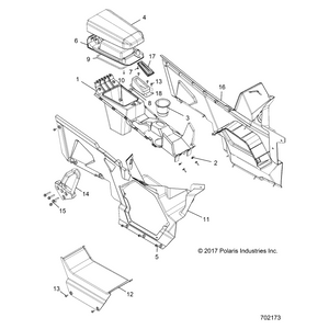 Assembly-Console,Cntr,Top,Cl,Tr,Bk by Polaris 2636875-070 OEM Hardware P2636875-070 Off Road Express