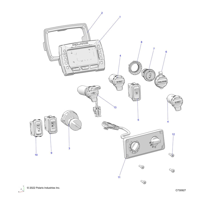 Assembly-Controls,Heater,Rgt by Polaris