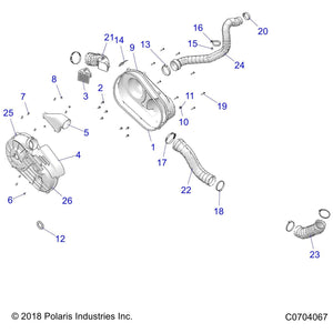 Assembly-Cover,Clutch,Inner by Polaris 2637760 OEM Hardware P2637760 Off Road Express