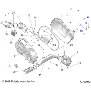 Assembly-Cover,Clutch,Inner by Polaris 2638583 OEM Hardware P2638583 Off Road Express