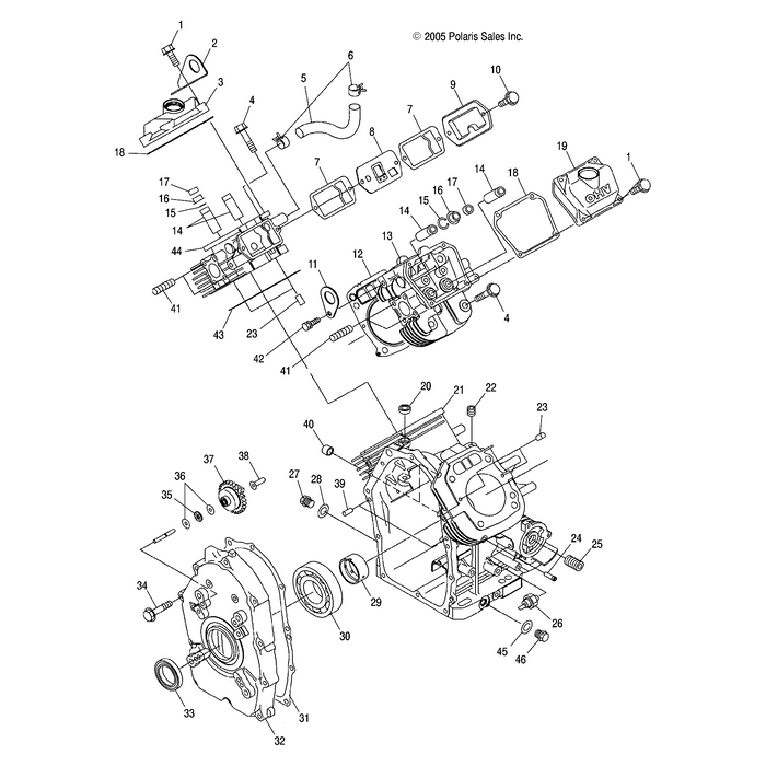 Assembly.,Crankcase by Polaris