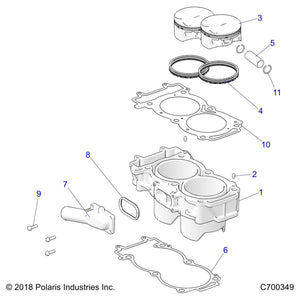 Assembly-Cylinder,875 by Polaris 3023800 OEM Hardware P3023800 Off Road Express Drop Ship