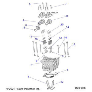 Assembly-Cylinder Head,1 Cyl,Mach by Polaris 3023692 OEM Hardware P3023692 Off Road Express Drop Ship