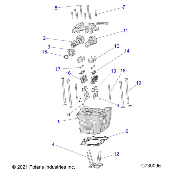 Assembly-Cylinder Head,1 Cyl,Mach by Polaris