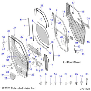 Assembly-Door,Full,Crank,Lh by Polaris 2638416 OEM Hardware P2638416 Off Road Express Drop Ship