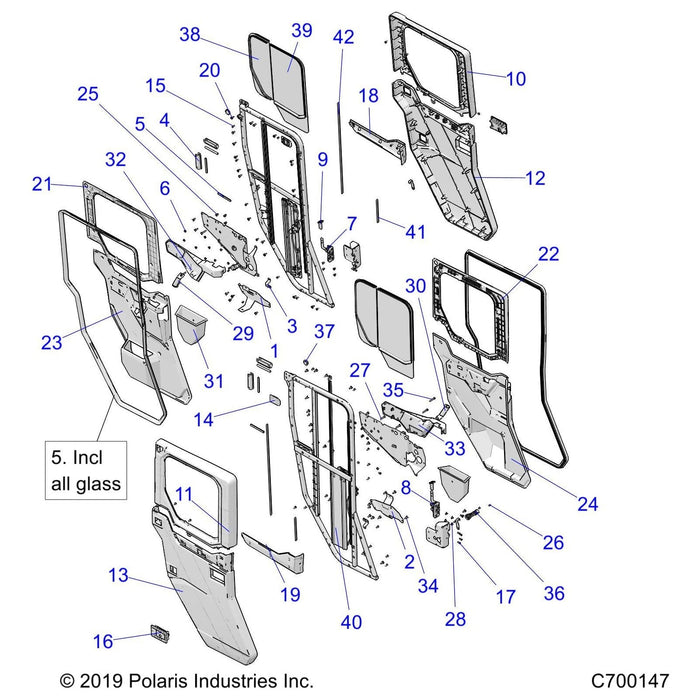 Assembly-Door,Full,Crank,Lh,Rear by Polaris