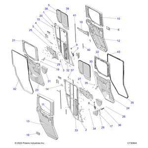 Assembly-Door,Full,Crank,Lh,Rear by Polaris 2638840 OEM Hardware P2638840 Off Road Express Drop Ship