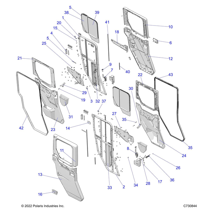 Assembly-Door,Full,Crank,Lh,Rear by Polaris