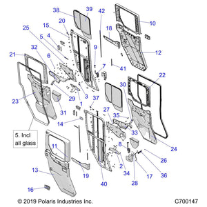 Assembly-Door,Full,Crank,Rh,Rear by Polaris 2638419 OEM Hardware P2638419 Off Road Express Drop Ship