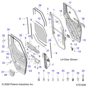 Assembly-Door,Full,Pwr,Lh by Polaris 2637735 OEM Hardware P2637735 Off Road Express Drop Ship