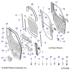 Assembly-Door,Full,Pwr,Lh by Polaris 2638438 OEM Hardware P2638438 Off Road Express Drop Ship