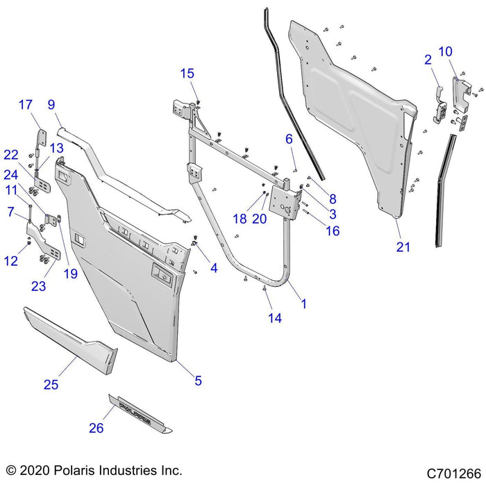 Assembly-Door,Half,Front,Mud,Lh by Polaris