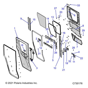 Assembly-Door,Rr,Crk,Lh by Polaris 2638292 OEM Hardware P2638292 Off Road Express Drop Ship