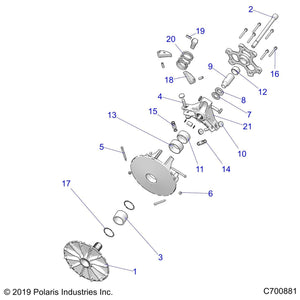 Assembly-Drive Clutch,Basc,P90Xnebs by Polaris 1323593 OEM Hardware P1323593 Off Road Express