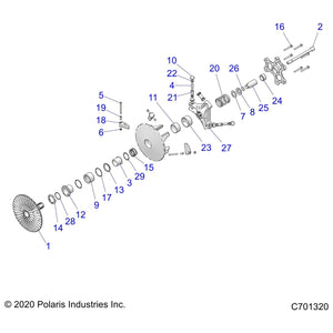 Assembly-Drive Clutch,Basic,P90X by Polaris 1323785 OEM Hardware P1323785 Off Road Express Drop Ship