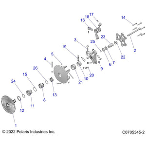 Assembly-Drive Clutch,Basic,P90X by Polaris 1327183 OEM Hardware P1327183 Off Road Express Drop Ship