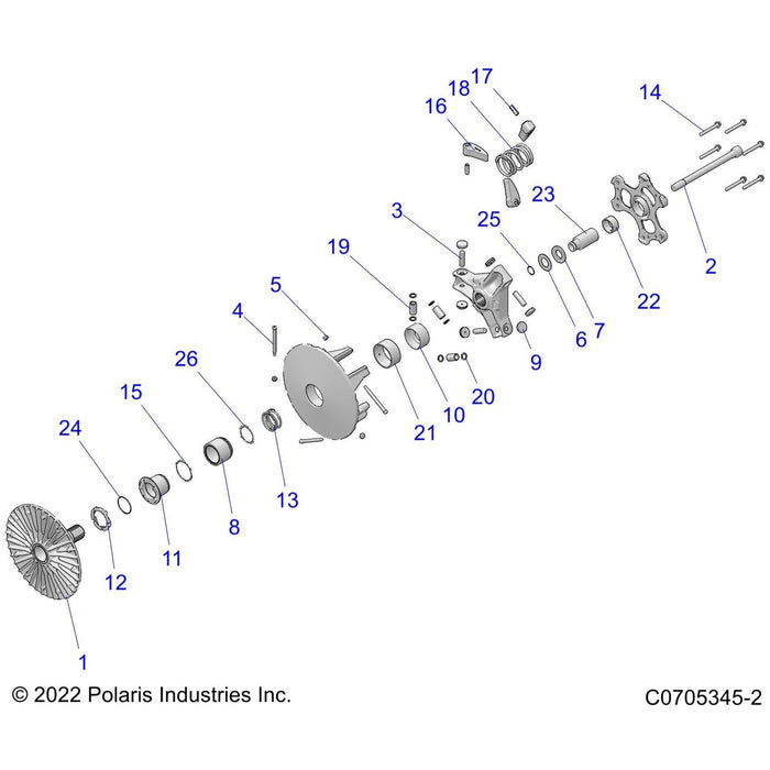 Assembly-Drive Clutch,Basic,P90X by Polaris