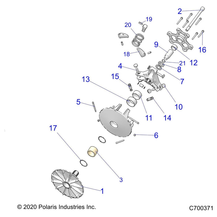 Assembly-Drive Clutch,Basic,P90X by Polaris