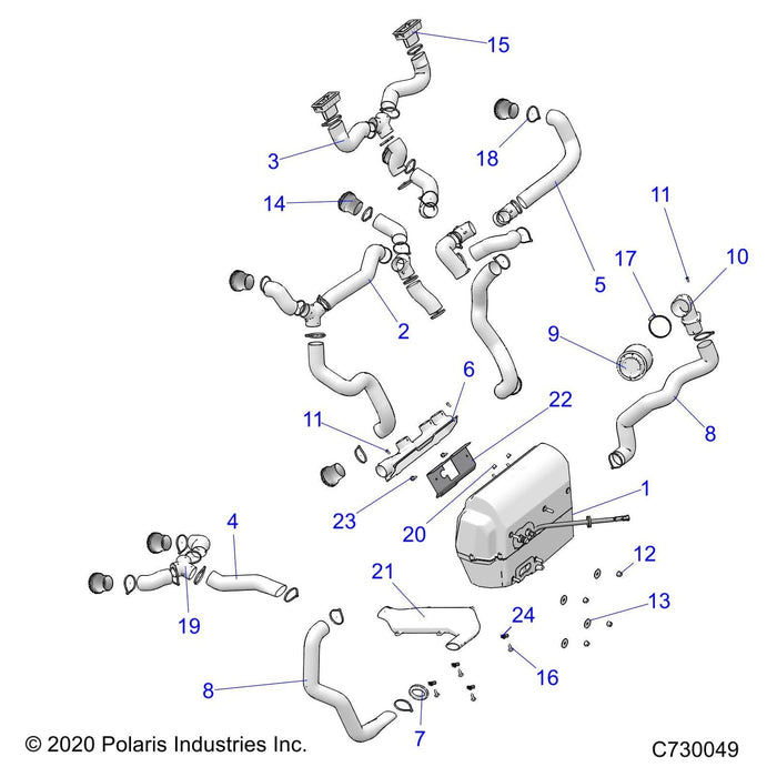 Assembly-Ducting,Dash,Center by Polaris