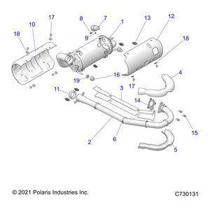 Assembly-Exhaust,570 by Polaris 1263569 OEM Hardware P1263569 Off Road Express Drop Ship