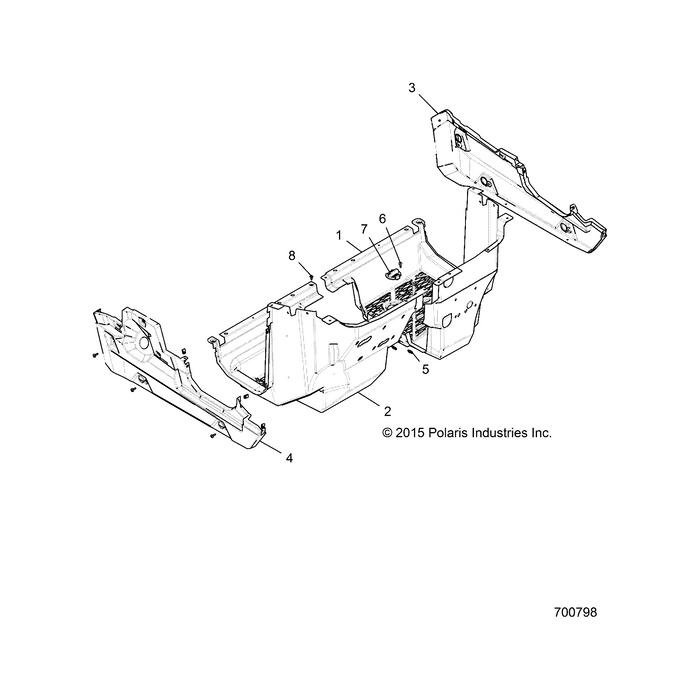 Assembly-Floor,Lh,Clip,Router,Blk by Polaris