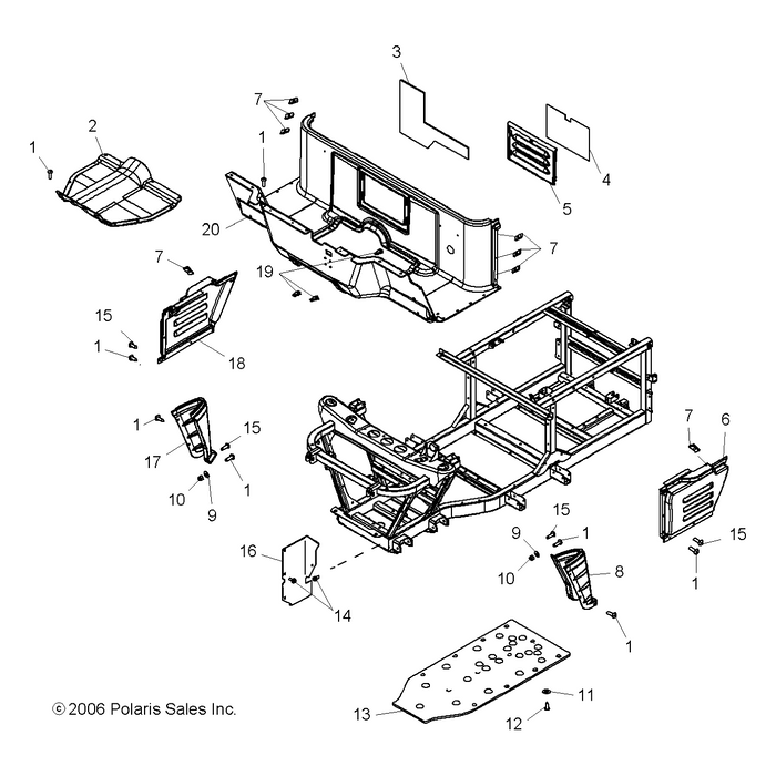 Assembly-Floor,Main,Ranger 500 Efi by Polaris