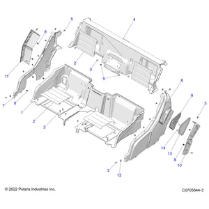 Assembly-Fndr,Flr,Rl,Clip,Blk by Polaris 2636177-070 OEM Hardware P2636177-070 Off Road Express