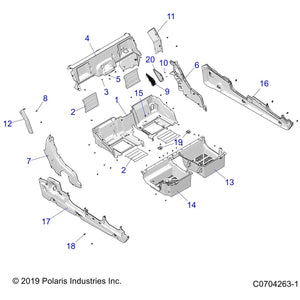 Assembly-Fndr,Rr,Clip,Pnt,Burg by Polaris 2636184-629 OEM Hardware P2636184-629 Off Road Express