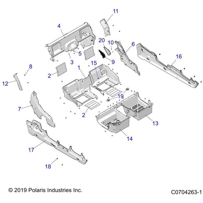 Assembly-Fndr,Rr,Clip,Pnt,Burg by Polaris