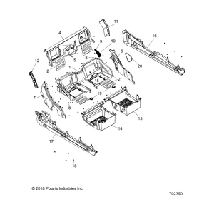 Assembly-Fndr,Rr,Clip,Pnt,M.N Brnz by Polaris 2636184-731 OEM Hardware P2636184-731 Off Road Express