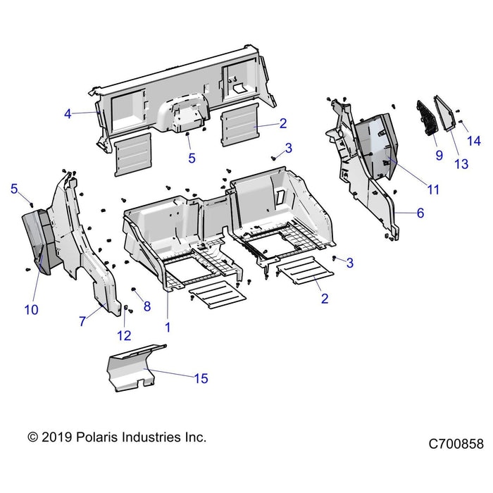 Assembly-Fndr,Rr,Clip,Pnt,M.Nvy Blu by Polaris