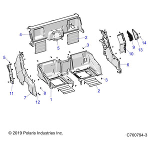 Assembly-Fndr,Rr,Clip,Pnt,Stly Blu by Polaris 2636184-765 OEM Hardware P2636184-765 Off Road Express