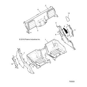 Assembly-Fndr,Rr,Clip,Pnt,Sun.R. by Polaris 2636184-520 OEM Hardware P2636184-520 Off Road Express