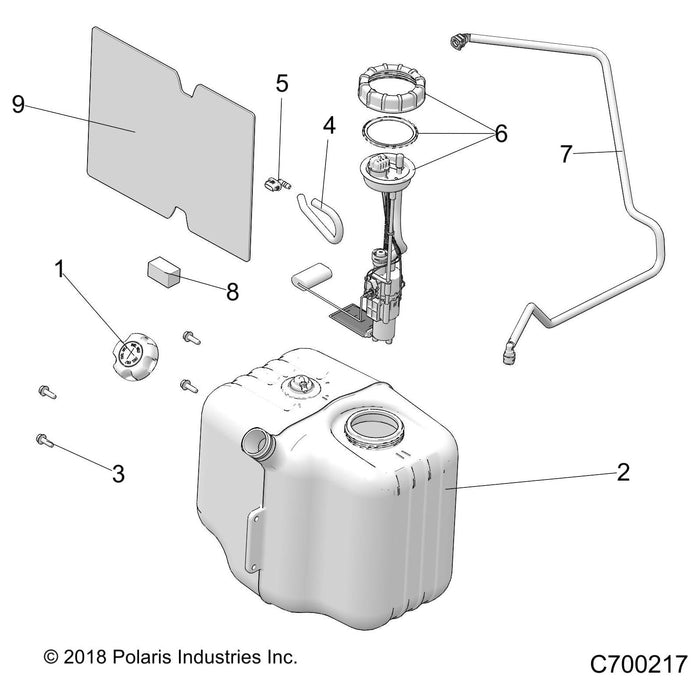 Assembly-Fuel Line,Rail-Tank,3P,Fs by Polaris