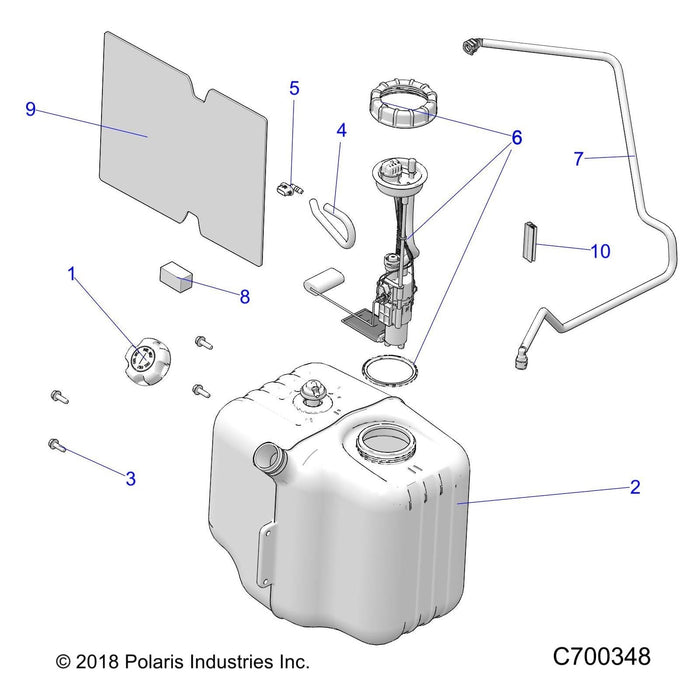 Assembly-Fuel Line,Rail-Tank,6P,Fs by Polaris