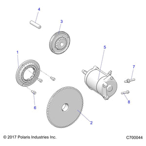 Assembly-Gear,Starter,Crank by Polaris 1208774 OEM Hardware P1208774 Off Road Express