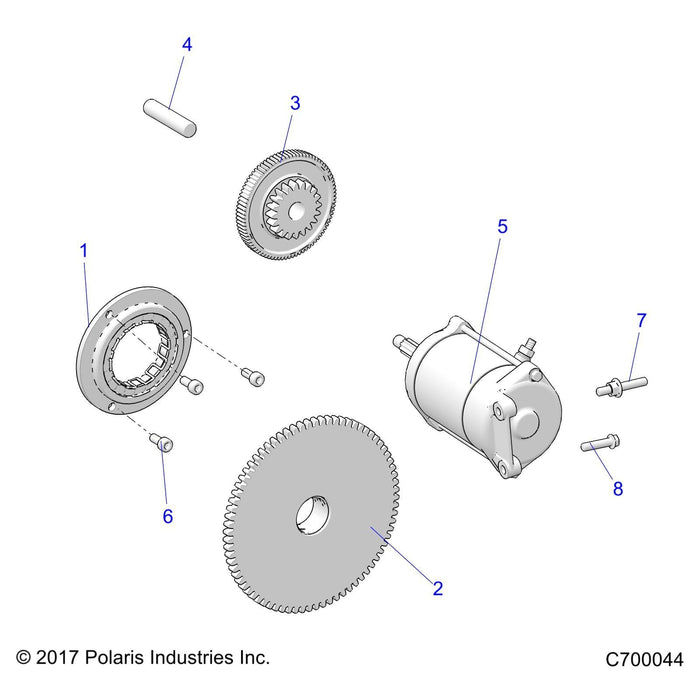 Assembly-Gear,Starter,Crank by Polaris