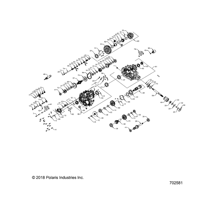 Assembly-Gearcase,Main,Bevel,Brake by Polaris