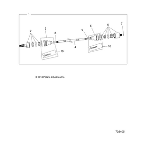 Assembly-Halfshaft,Abs Rear by Polaris 1334161 OEM Hardware P1334161 Off Road Express