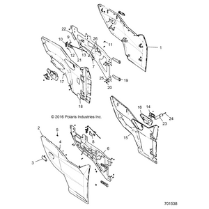 Assembly-Handle,Door,Release,Lh,Otr by Polaris 7082008 OEM Hardware P7082008 Off Road Express