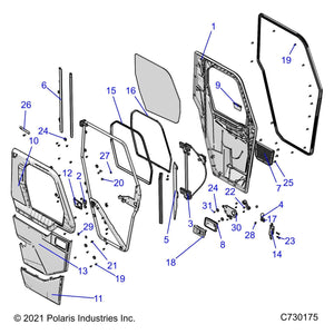 Assembly-Handle,Outer,Frt by Polaris 7082815 OEM Hardware P7082815 Off Road Express