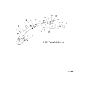 Assembly-Headpipe by Polaris 1262518 OEM Hardware P1262518 Off Road Express