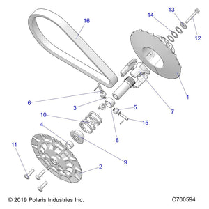 Assembly-Helix,P190X,36-48/67Ba by Polaris 1323639 OEM Hardware P1323639 Off Road Express