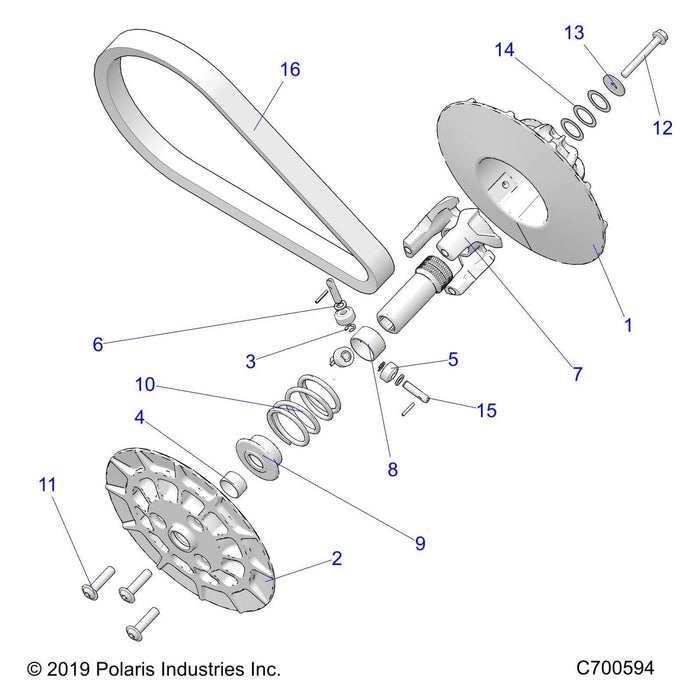 Assembly-Helix,P190X,36-48/67Ba by Polaris