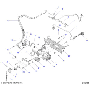 Assembly-Hnss,Winch,Pwr,Trm Blk,Rgz by Polaris 4080876 OEM Hardware P4080876 Off Road Express