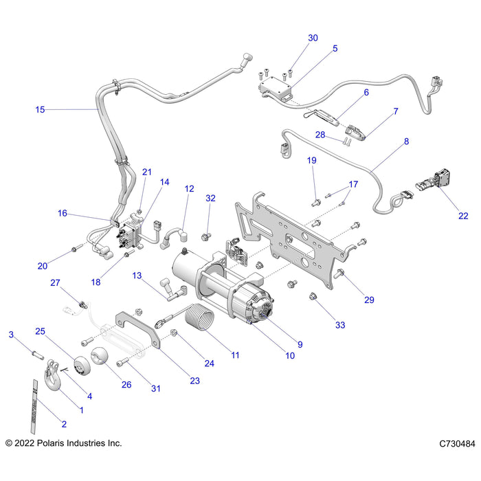 Assembly-Hnss,Winch,Pwr,Trm Blk,Rgz by Polaris