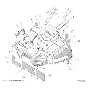 Assembly-Latch,Hood,3P,Fs by Polaris 2010437 OEM Hardware P2010437 Off Road Express